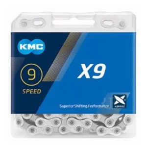 Kmc X9 Cadena Para Bicicleta Mtb Ruta 9 Velocidades Plata